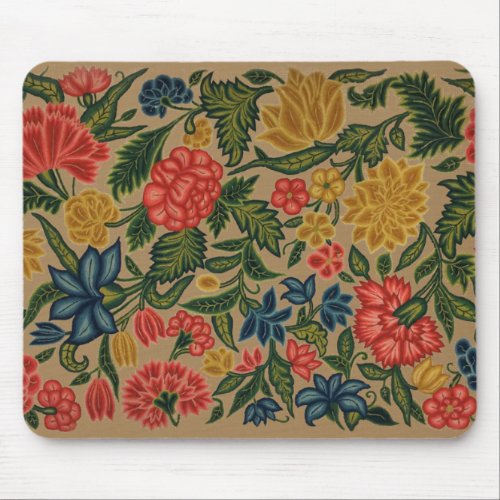 Vintage Floral Designer Garden Artwork Mouse Pad