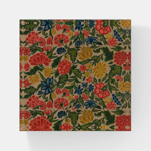 Vintage Floral Designer Garden Artwork Paperweight