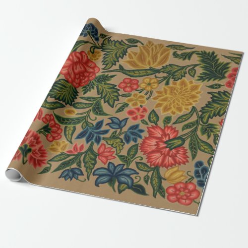 Vintage Floral Designer Garden Artwork Wrapping Paper