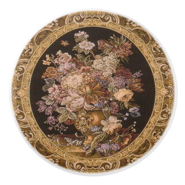 Vintage Floral Door knob (Front)