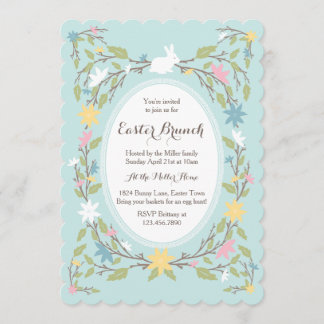 Vintage Floral Easter Invitation