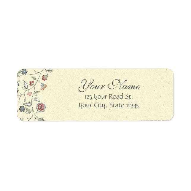 Vintage Floral Edging Label (Front)