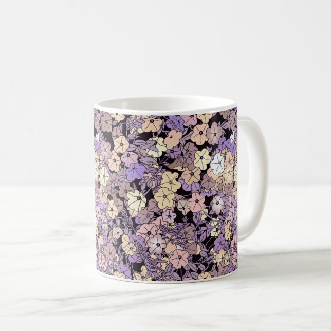 Vintage Floral Elegance Coffee Mug (Front Right)