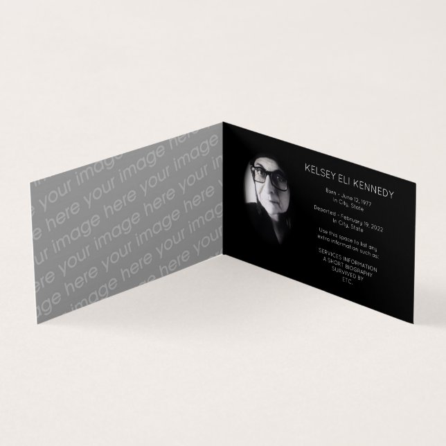 vintage floral elegance rest in peace folded (Inside)