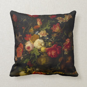 Vintage Floral Elegant Art Pillow