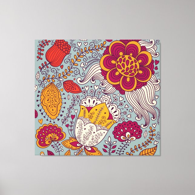 Vintage Floral Elegant Background Canvas Print (Front)