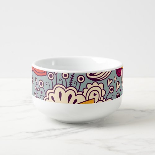 Vintage Floral Elegant Background Soup Mug