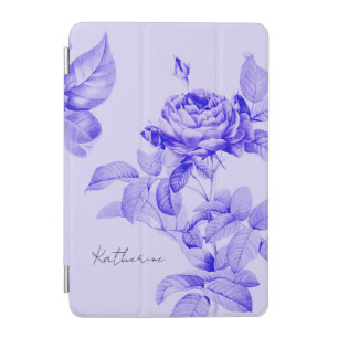 Vintage Floral Elegant Flowers Purple Personalized iPad Mini Cover
