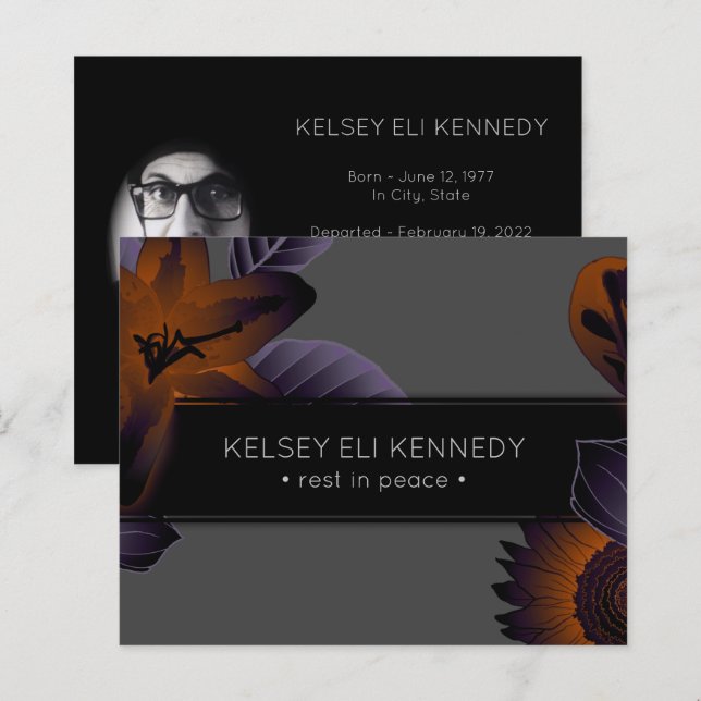 vintage floral elegant funeral (Front/Back)