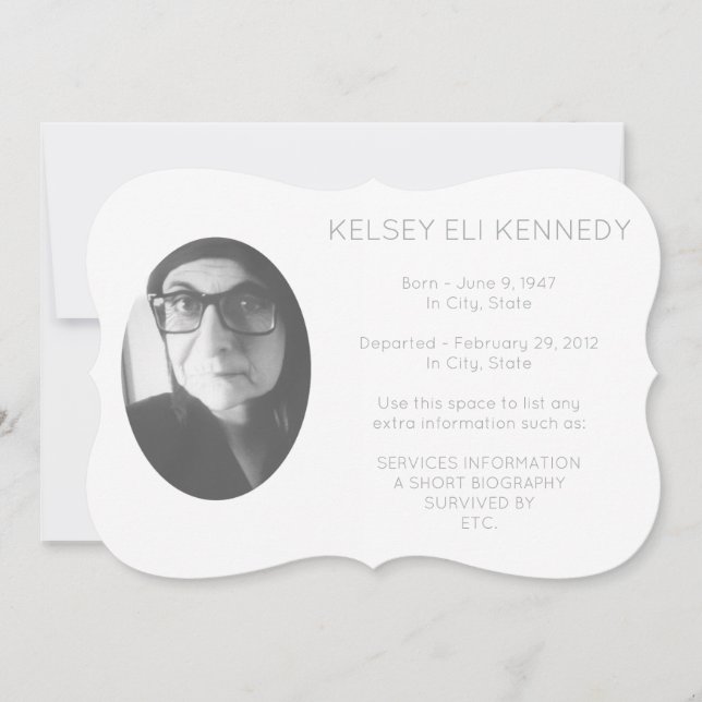 vintage floral elegant funeral (Front)