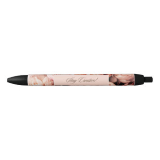 Vintage floral élégant pen with black ink