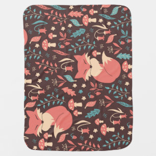 Vintage Floral: Elegant Seamless Illustration Baby Blanket