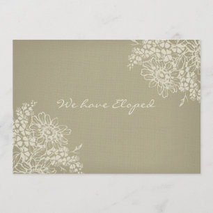 Vintage Floral Elopement Announcement Cards