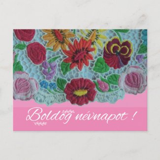Vintage floral embroidery from South Hungary