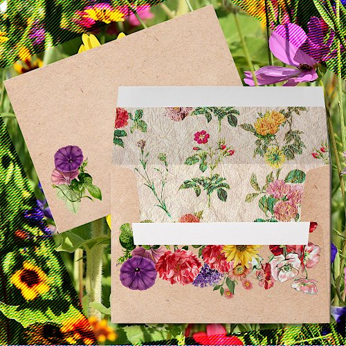 Vintage Floral Envelope