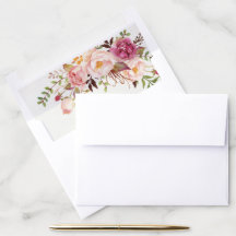 Vintage Floral Envelope Liner