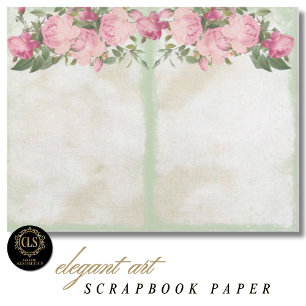 Vintage Floral Ephemera # 12 Scrapbook Paper