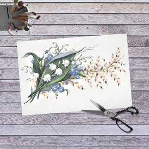 Vintage Floral Ephemera Decoupage Paper