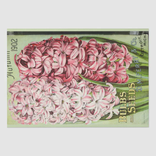 Vintage Floral Ephemera Decoupage Pink Flowers Tissue Paper | Zazzle