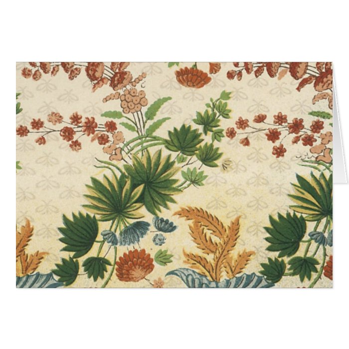 Vintage Floral Fabric (134) Greeting Cards