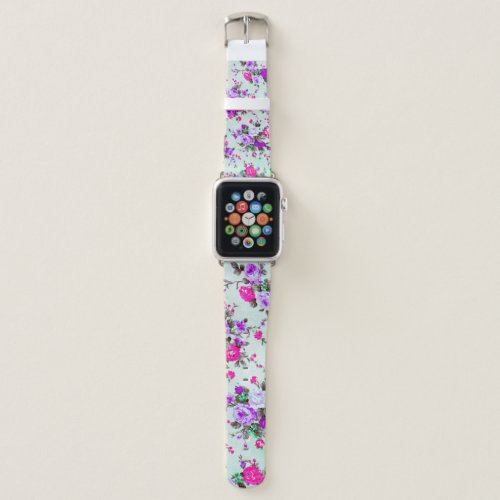 Vintage floral fabric  Fragment of colorful retro Apple Watch Band