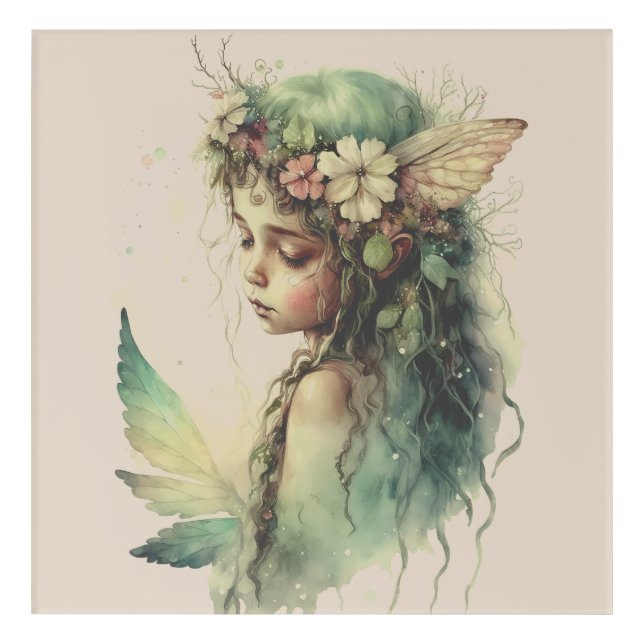 Vintage Floral Fairy Nursery Art (Front)
