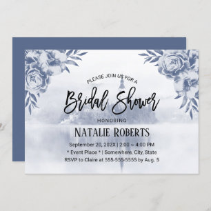 Vintage Floral Fairytale Misty Lake Bridal Shower Invitation