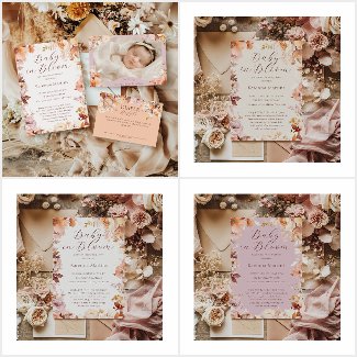 Vintage Floral Fall Baby Shower Collection