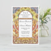 Vintage Floral Fall Wedding Invitations (Standing Front)
