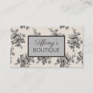 vintage floral fashion SPA beauty salon Business Card