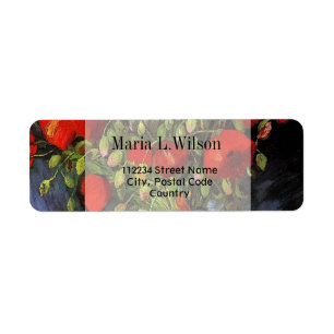Vintage floral fine art address labels