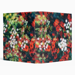 Vintage Floral Flower Garden Art Notebook 3 Ring Binder