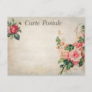 Vintage Floral Flowers Rose Blossoms Postcard