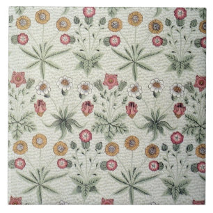Vintage Floral Flowers William Morris Daisy Ceramic Tile