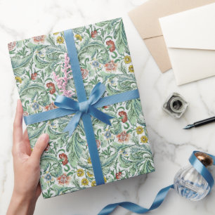 Vintage Floral Flowers William Morris Leicester Wrapping Paper