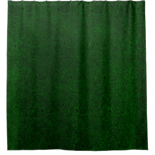 Vintage Floral Forest Emerald Green Shower Curtain