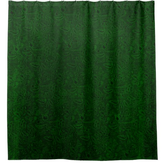 Vintage Floral Forest Emerald Green Shower Curtain Zazzle Com