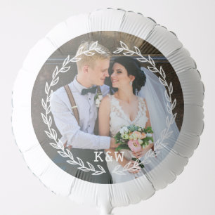 Vintage Floral Frame Custom Photo Balloon