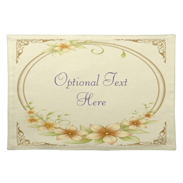 Vintage Floral Frame Placemat (Front)