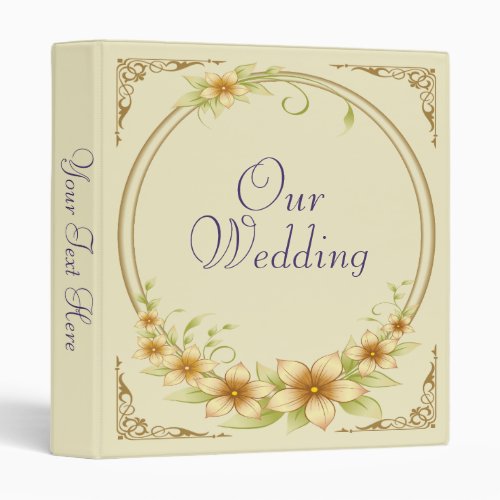 Vintage Floral Frame Wedding Photo Album Binder