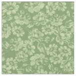Vintage Floral French Country Green Flowers Fabric
