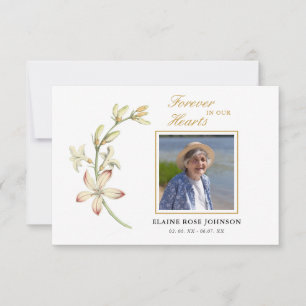 Vintage Floral Funeral Thank you Photo