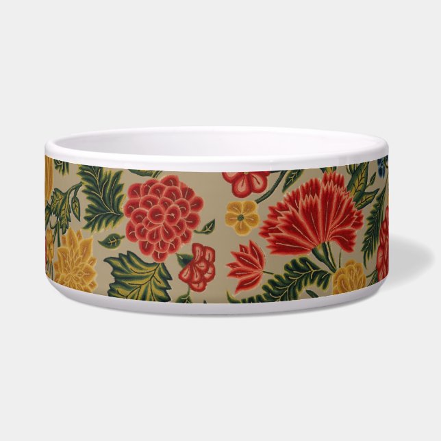 Vintage Floral Garden Artwork Bowl (Front)