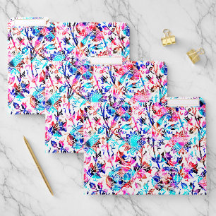 Vintage floral garden file folder