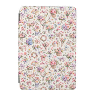 Vintage Floral Garden Pattern Romantic Roses iPad Mini Cover
