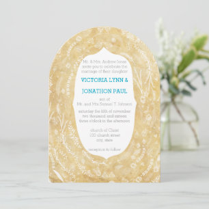 Vintage Floral Garland Wedding Invitation