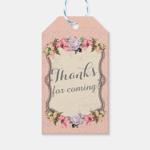 vintage  floral Gift Tags