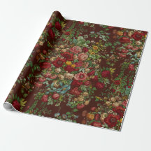 Vintage Floral Gift Wrapping Paper
