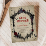 Vintage Floral Gothic Baby Shower Invitation<br><div class="desc">Welcome your little one with our heartwarming Gothic Baby Shower Invitation Printable. Personalize to share the joy with your loved ones!

BS945</div>