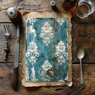 Vintage Floral Gothic Wedding Design Decoupage Tissue Paper